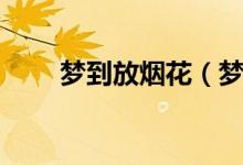 夢到放煙花（夢到放煙花什么意思）
