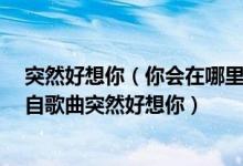 突然好想你（你會在哪里什么歌 突然好想你 你會在哪里出自歌曲突然好想你）