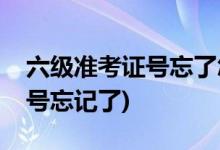 六級準考證號忘了怎么辦(查詢四六級準考證號忘記了)