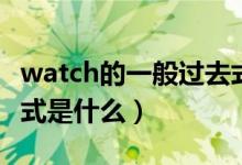 watch的一般過(guò)去式都是什么（watch的過(guò)去式是什么）