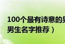 100個最有詩意的男生名（100個最有詩意的男生名字推薦）