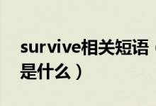 survive相關短語（survive用法及短語搭配是什么）