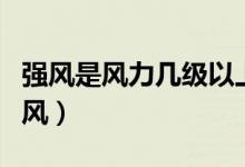 強風(fēng)是風(fēng)力幾級以上的風(fēng)（強風(fēng)是風(fēng)力幾級的風(fēng)）