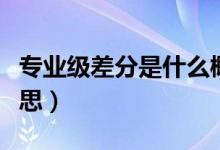 專業(yè)級差分是什么概念（專業(yè)級差分是什么意思）