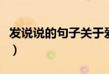 發(fā)說說的句子關(guān)于愛情（愛情最感人的一段話）