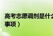 高考志愿調(diào)劑是什么意思（高考志愿填報(bào)注意事項(xiàng)）