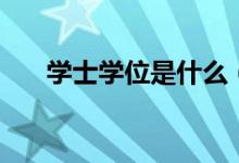 學(xué)士學(xué)位是什么(學(xué)士學(xué)位有什么用)