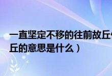 一直堅定不移的往前故丘什么意思（一直堅定不移的往前故丘的意思是什么）