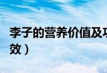 李子的營(yíng)養(yǎng)價(jià)值及功效與作用（李子有什么功效）