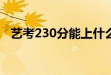 藝考230分能上什么學(xué)校（怎么報志愿好）
