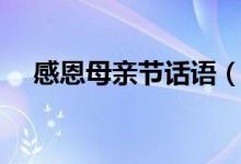 感恩母親節(jié)話語（感恩母親節(jié)話語大全）
