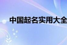 中國起名實用大全（有什么起名的方法）