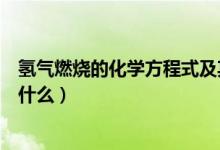 氫氣燃燒的化學方程式及其表格（氫氣燃燒的化學方程式是什么）