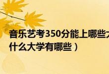 音樂藝考350分能上哪些大學（2022音樂生考500多分以上什么大學有哪些）