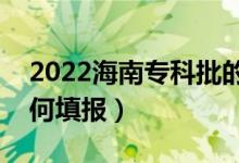 2022海南?？婆膶W生什么時候填志愿（如何填報）