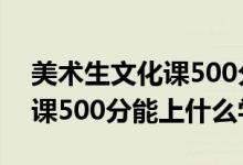美術(shù)生文化課500分左右（2022美術(shù)生文化課500分能上什么學校）