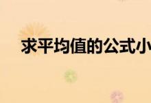 求平均值的公式小學（求平均值的公式）