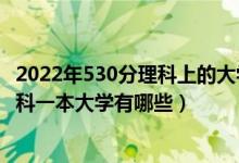 2022年530分理科上的大學(xué)有哪些(2022年500分左右的理科一本大學(xué)有哪些)