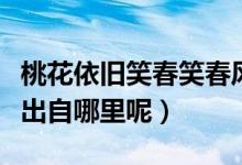 桃花依舊笑春笑春風的全詩（桃花依舊笑春笑出自哪里呢）
