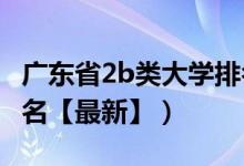 廣東省2b類大學(xué)排名（2021廣東省2b大學(xué)排名【最新】）