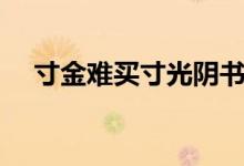 寸金難買(mǎi)寸光陰書(shū)法（寸金難買(mǎi)寸光陰）