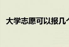大學(xué)志愿可以報幾個（高考能填幾個志愿）