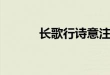 長(zhǎng)歌行詩(shī)意注釋?zhuān)ㄩL(zhǎng)歌行詩(shī)意）
