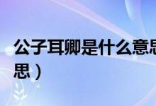 公子耳卿是什么意思（詞語公子耳卿是什么意思）