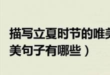描寫立夏時(shí)節(jié)的唯美句子（描寫立夏時(shí)節(jié)的唯美句子有哪些）