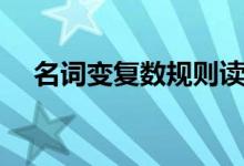 名詞變復數(shù)規(guī)則讀音（名詞變復數(shù)規(guī)則）