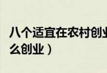 八個適宜在農(nóng)村創(chuàng)業(yè)致富的項目（農(nóng)村可以怎么創(chuàng)業(yè)）