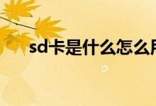 sd卡是什么怎么用（可以用來(lái)干什么）