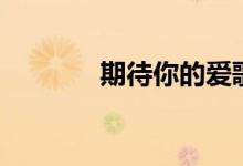 期待你的愛歌詞(歌曲簡介)