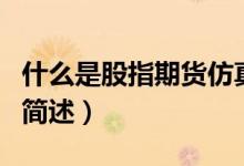 什么是股指期貨仿真交易（股指期貨仿真交易簡述）