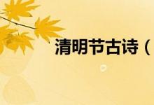 清明節(jié)古詩（清明節(jié)詩句大全）