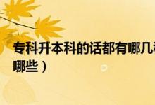 ?？粕究频脑挾加心膸追N形式（專科升本科的幾種形式有哪些）