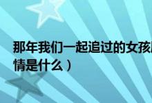那年我們一起追過(guò)的女孩劇情（那年我們一起追過(guò)的女孩劇情是什么）