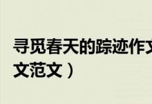尋覓春天的蹤跡作文（有關(guān)尋覓春天的蹤跡作文范文）