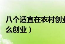 八個適宜在農(nóng)村創(chuàng)業(yè)致富的項目（農(nóng)村可以怎么創(chuàng)業(yè)）
