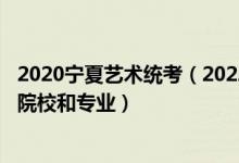 2020寧夏藝術(shù)統(tǒng)考（2022年承認(rèn)寧夏藝術(shù)統(tǒng)考/聯(lián)考成績(jī)的院校和專業(yè)）