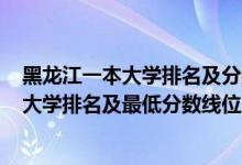 黑龍江一本大學(xué)排名及分?jǐn)?shù)線2020（2022年黑龍江省一本大學(xué)排名及最低分?jǐn)?shù)線位次）