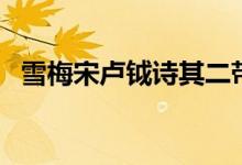 雪梅宋盧鉞詩(shī)其二帶拼音（雪梅宋盧鉞詩(shī)）
