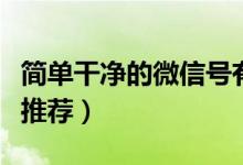 簡(jiǎn)單干凈的微信號(hào)有哪些（簡(jiǎn)單干凈的微信號(hào)推薦）