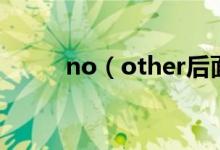 no（other后面用單數(shù)還是復數(shù)）