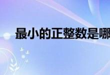 最小的正整數(shù)是哪個數(shù)（最小的正整數(shù)）