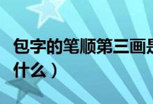 包字的筆順第三畫(huà)是什么（包字三畫(huà)筆順第是什么）