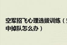 空軍招飛心理選拔訓(xùn)練（空軍招飛心理選拔室外觀察折反跑中掉隊(duì)怎么辦）