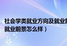 社會學類就業(yè)方向及就業(yè)前景（2022社會學專業(yè)就業(yè)方向及就業(yè)前景怎么樣）