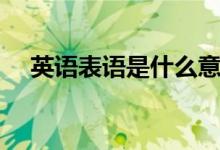 英語(yǔ)表語(yǔ)是什么意思（英語(yǔ)表語(yǔ)是什么）