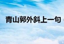 青山郭外斜上一句（過(guò)故人莊原文及翻譯）